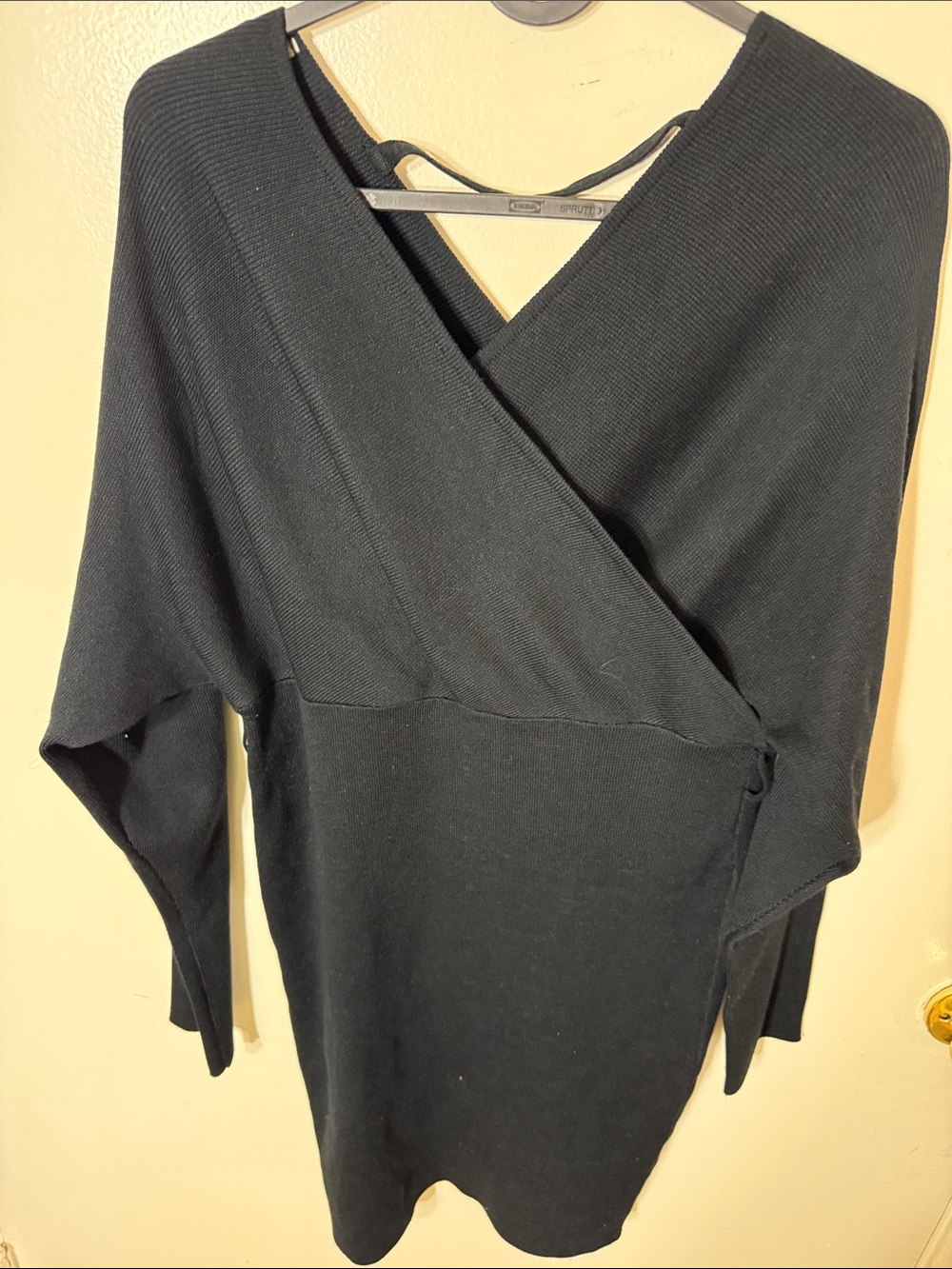 Always Black Knit Wrap Dress